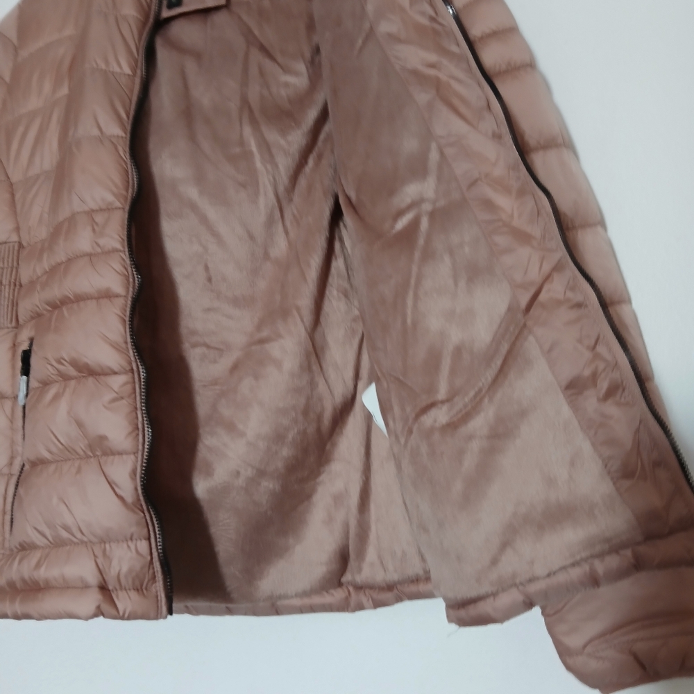 Polu Wonderful  Women's Tan Puffer Jacket Size S - Picture 9 of 16